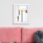 Impression sur toile de fond blanc abstrait Poulie (Insitu(Salon))