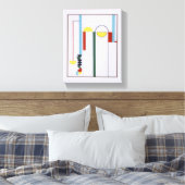 Impression sur toile de fond blanc abstrait Poulie (Insitu(Chambre))