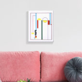 Impression sur toile de fond blanc abstrait Poulie (Insitu(Salon))
