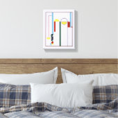 Impression sur toile de fond blanc abstrait Poulie (Insitu(Chambre))