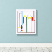 Impression sur toile de fond blanc abstrait Poulie (Insitu (Plancher de Bois))