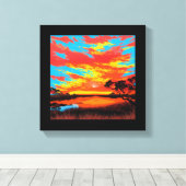 Impression sur toile de fond désert abstrait #3 (Insitu (Plancher de Bois))