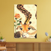 Impression sur toile de girafe drôle (Insitu(Salon))