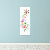 Impression sur toile de girafe florale (Insitu (Plancher de Bois))