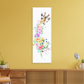 Impression sur toile de girafe florale (Insitu(Salon))