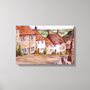Impression sur toile de Gold Hill Shaftesbury
