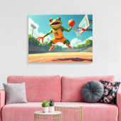 Impression sur toile de Grenouille de basketball (Insitu(Salon))