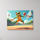 Impression sur toile de grenouille de basketball (Recto)