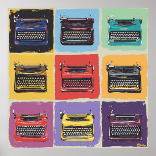Impression sur toile de grille d'art pop de machin