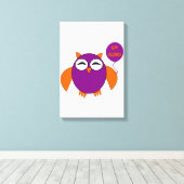 Impression sur toile de hibou de fête d'Halloween (Insitu (Plancher de Bois))