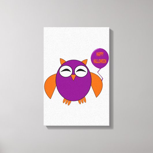 Impression sur toile de hibou de fête d'Halloween (Recto)
