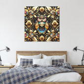Impression sur toile de hiboux arc-en-ciel Art Déc (Insitu(Chambre))