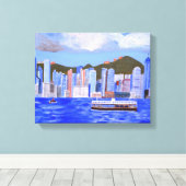 Impression sur toile de Hong Kong (Insitu (Plancher de Bois))