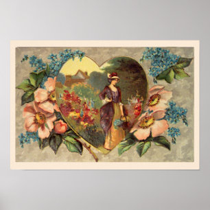 Impression sur toile de jardin de fleurs pour la S