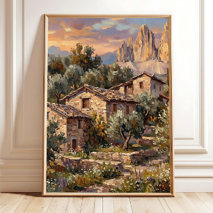 Impression sur toile de la campagne dolomitique Vi