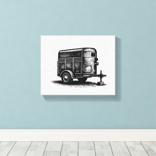 Impression sur toile de la collection de chevaux (Insitu (Plancher de Bois))