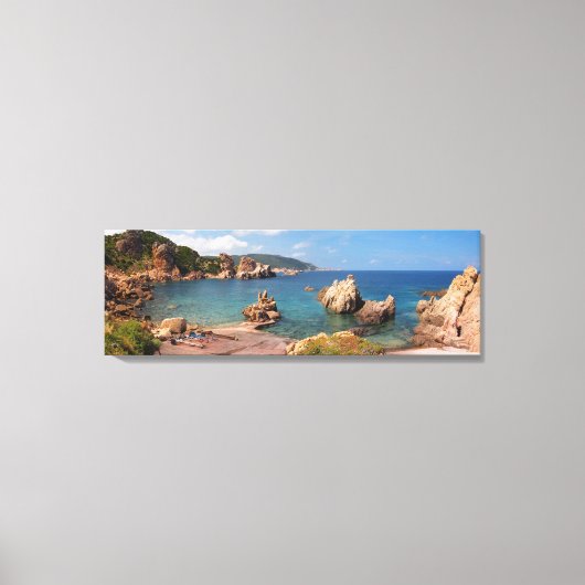 Impression sur toile de la côte rocheuse rouge de (Recto)
