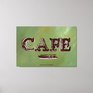 Impression sur toile de la cuisine du café vintage