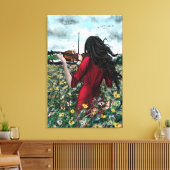 Impression sur toile de la dame au violon Sonate d (Insitu(Salon))