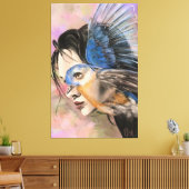 Impression sur toile de la femme oiseau (Insitu(Salon))