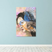 Impression sur toile de la femme oiseau (Insitu (Plancher de Bois))