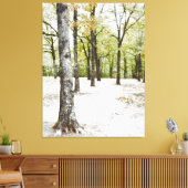 Impression sur toile de la forêt de chênes dans un (Insitu(Salon))