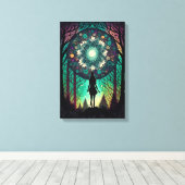 Impression sur toile de la forêt mandala psychédél (Insitu (Plancher de Bois))