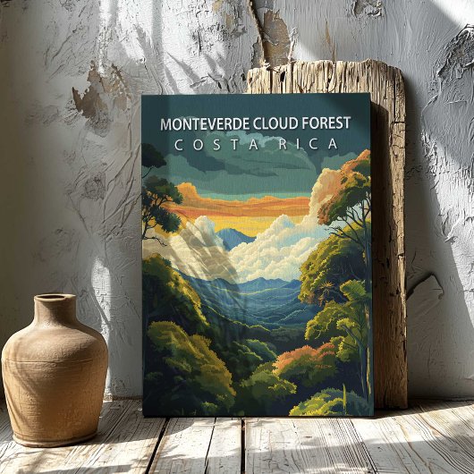Impression sur toile de la forêt nuageuse de Monte