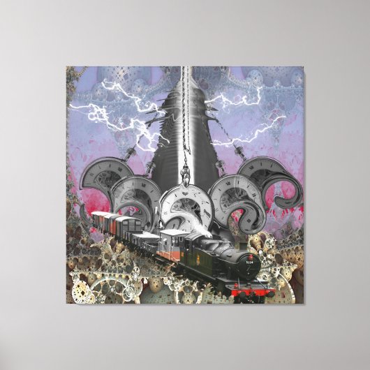 Impression sur toile de la machine à voyager dans  (Recto)