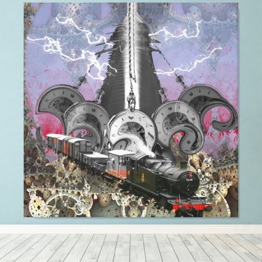 Impression sur toile de la machine à voyager dans  (Insitu (Plancher de Bois))