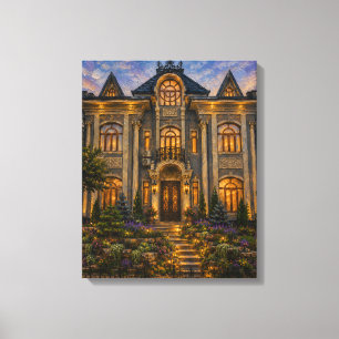 Impression sur toile de la maison de ville victori