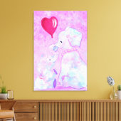 Impression sur toile de la maman éléphant et bébé (Insitu(Salon))