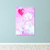 Impression sur toile de la maman éléphant et bébé (Insitu (Plancher de Bois))
