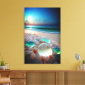 Impression sur toile de la plage de verre de mer (Insitu(Salon))