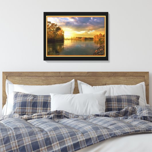 Impression sur toile de la rivière ensoleillée Gol (Insitu(Chambre))