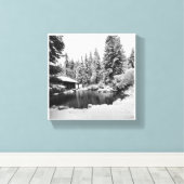 Impression sur toile de la scène enneigée de la ph (Insitu (Plancher de Bois))