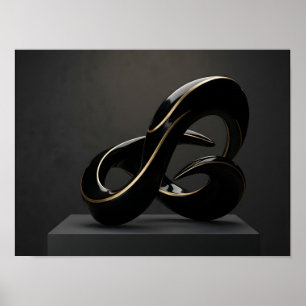 Impression sur toile de la sculpture Black and Gol