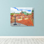 Impression sur toile de la vieille ville de Varsov (Insitu (Plancher de Bois))