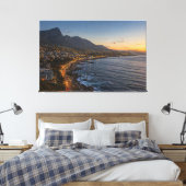 Impression sur toile de la ville côtière au couche (Insitu(Chambre))