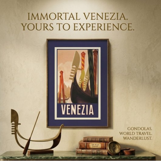 Impression sur toile de l'affiche de voyage Vintag