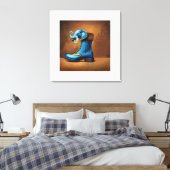 Impression sur toile de l'éléphant botté Steampunk (Insitu(Chambre))