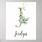 Impression sur toile de lettre J Monogramme de la (Devant)