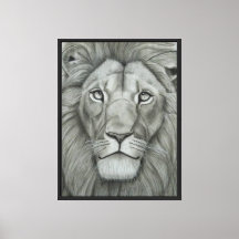 Impression sur toile de lion majestueux