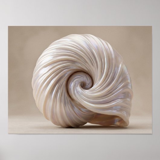 Impression sur toile de luxe Coquille Spirale Opal (Devant)
