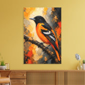 Impression sur toile de luxe du Baltimore Oriole (Insitu(Salon))