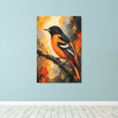 Impression sur toile de luxe du Baltimore Oriole (Insitu (Plancher de Bois))
