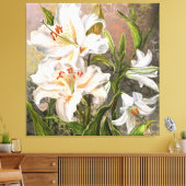 Impression sur toile de lys blancs (Insitu(Salon))