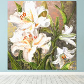 Impression sur toile de lys blancs (Insitu (Plancher de Bois))