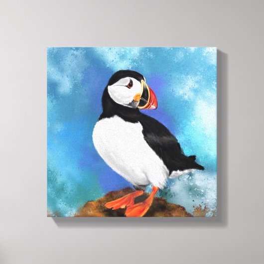 Impression sur toile de macareux atlantique - Pein (Recto)