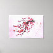 Impression sur toile de Mère aux fleurs de cerisie (Recto)